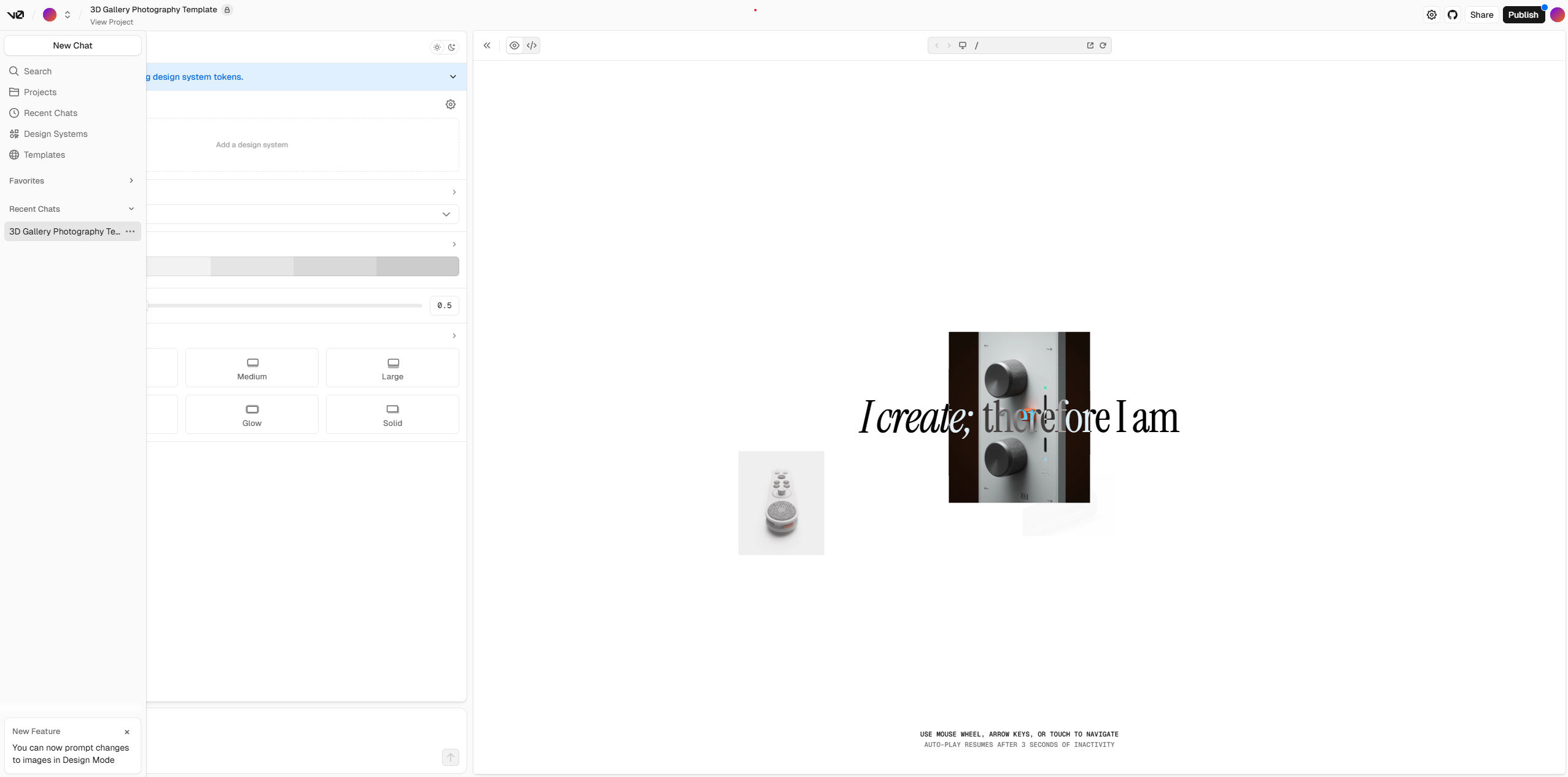 Vercel V0 ScreenShot