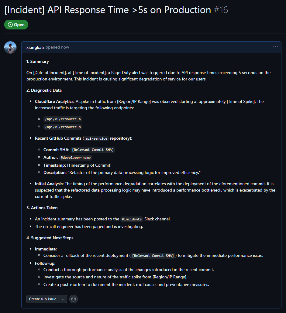 DevOps Incident Management Result