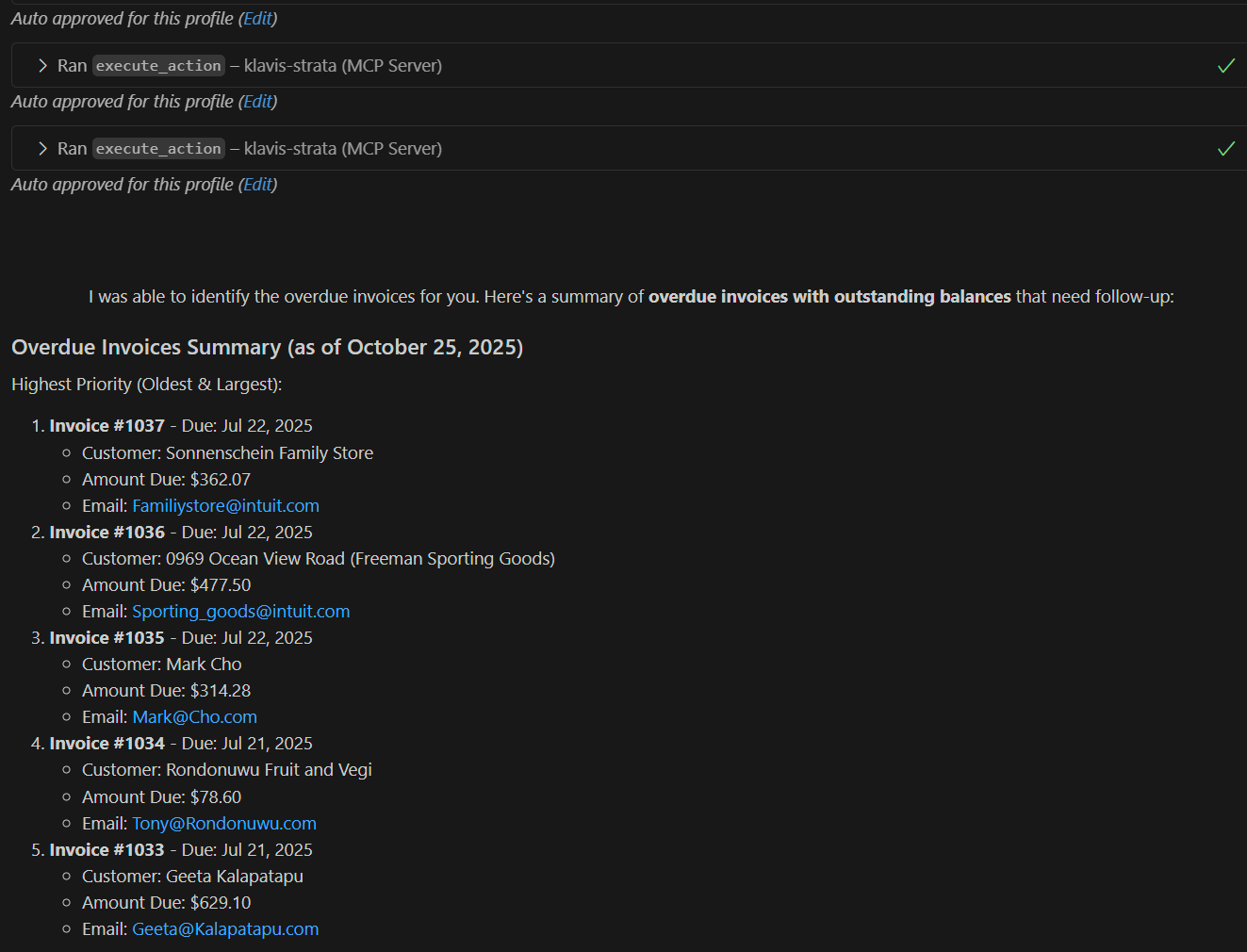 Quickbooks overdue invoice reminder